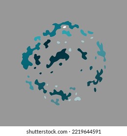 Soap bubble animation element. Ball chemical or water spherical figure. Round burst explosion sprite sheet effect. Game or motion design. Vector isolated frame in cartoon style