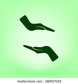 Soap bubble and hands stock vector icon illustration