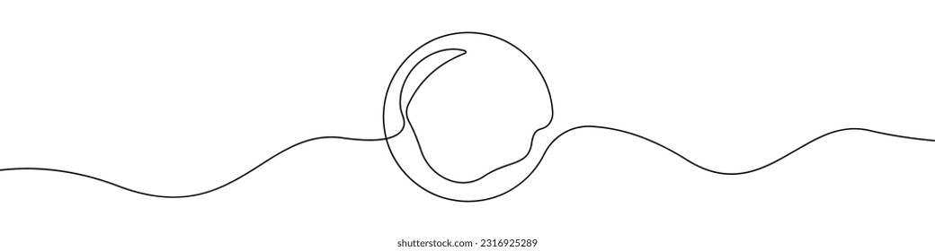 Soap bubble icon line continuous drawing vector. One line bubble vector background. Bubble icon. Continuous outline of a Soap bubble.