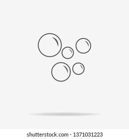 Soap bubble icon. Vector concept illustration for design.