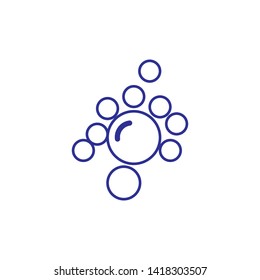 soap bubble icon vector template