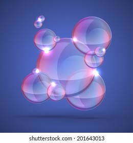 soap bubble on dark background