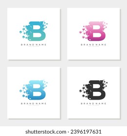 Soap Bubble On Letter B Logo Design editable