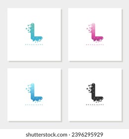 Soap Bubble On Letter L Logo Design editable