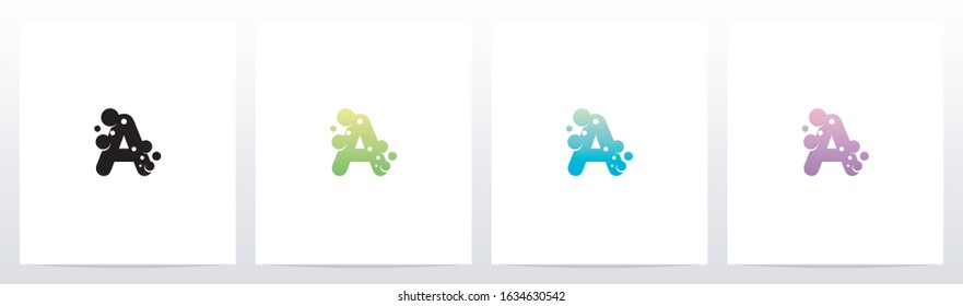 Soap Bubble On Letter Logo Design A