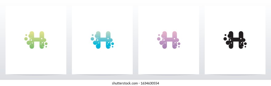 Soap Bubble On Letter Logo Design H