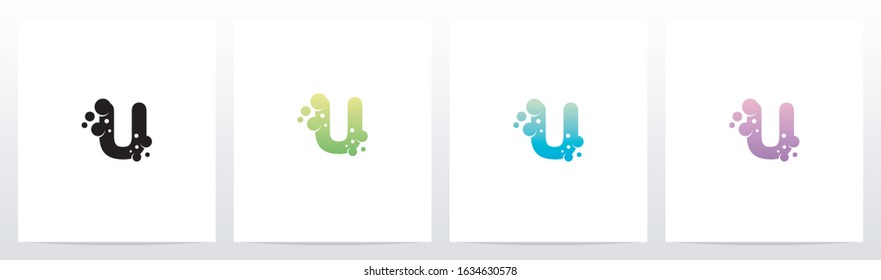 Soap Bubble On Letter Logo Design U