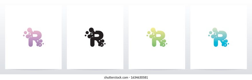 Soap Bubble On Letter Logo Design R
