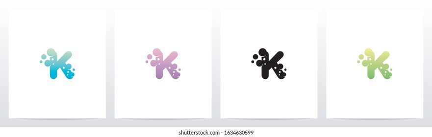 Soap Bubble On Letter Logo Design K