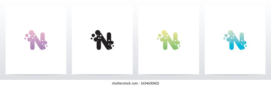 Soap Bubble On Letter Logo Design N