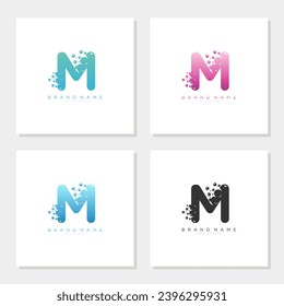 Soap Bubble On Letter M Logo Design editable