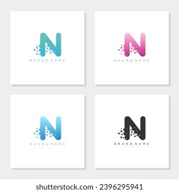 Soap Bubble On Letter N Logo Design editable