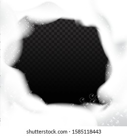 Soap bubble on transparent background 
