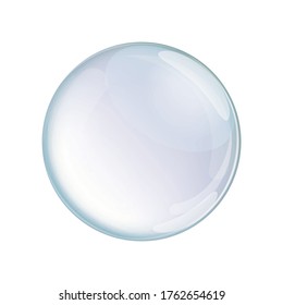  A soap bubble in a realistic style. Balloon for text. Vector illustration for design and web isolated on a white background.