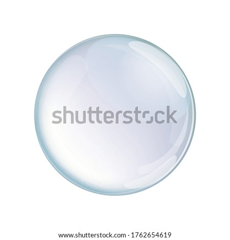  A soap bubble in a realistic style. Balloon for text. Vector illustration for design and web isolated on a white background.