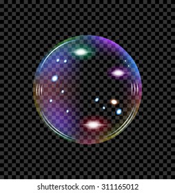 soap bubble with reflections of different shades transparent vector