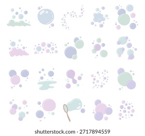 Burbuja de jabón en estilo escandinavo para mostrar para crear composiciones suaves y aireadas con formas flotantes suaves inspiradas en sus proyectos de ilustración y diseños