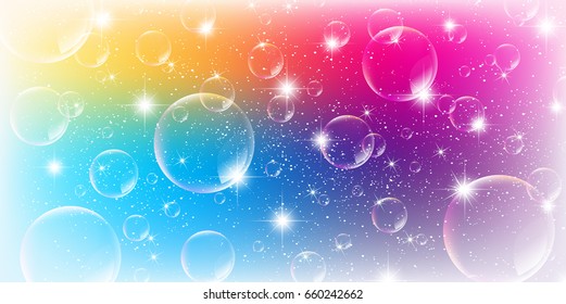 Soap bubble sky colorful background