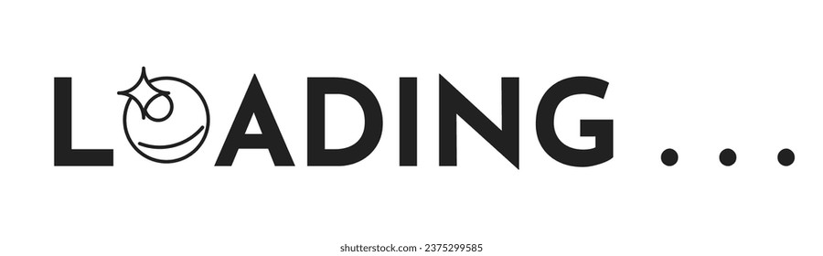 Soap bubble sparkling monochrome loading text. Fizzy soda drop. Dreamlike wash foam, laundry. Web loader ui flat design. Black and white outline cartoon vector illustration on white background