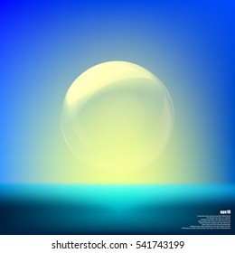 Soap bubble stock vector icon illustration design