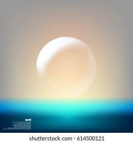 Soap bubble stock vector icon illustration design