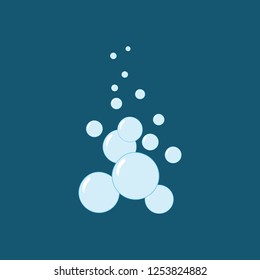Soap bubble vector blue icons isolated. Soap light water bubble collection of illustration. Colorful template for printed. Design element. Vector illustration