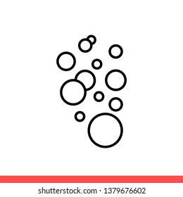 Soap bubble vector icon, foam symbol. Simple, flat design for web or mobile app