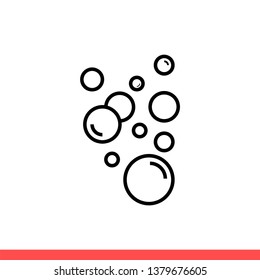 Soap bubble vector icon, foam symbol. Simple, flat design for web or mobile app