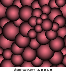 Soap bubbles. Abstract multicolored seamless pattern of overlapping transparent circles with gradient fill on a white background. Vector illustration.