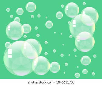 Soap bubbles background