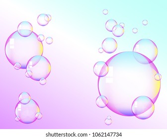 Soap bubbles background