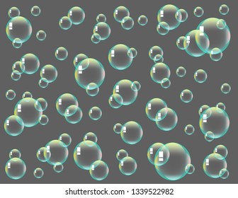 Soap bubbles background isolated