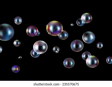 soap bubbles background. Vector eps 10
