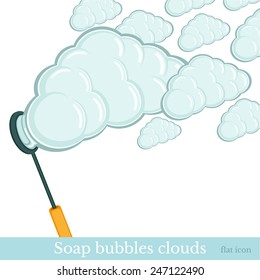 soap bubbles clouds background