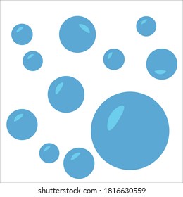 
Soap bubbles fly in the air.