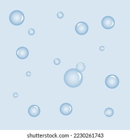 soap bubbles fly on a blue background