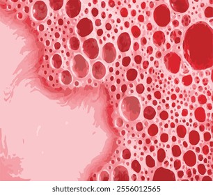 Soap bubbles- foam color background. Suds top view- liquid shampoo. Soapsuds- multicolor stains drip