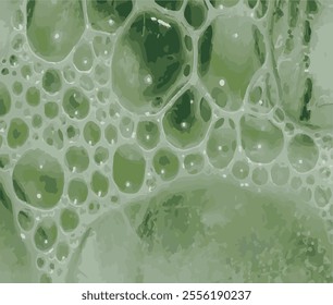 Soap bubbles- foam color background. Suds top view- liquid shampoo. Soapsuds- multicolor stains drip