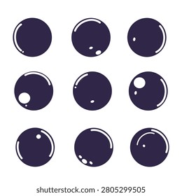 Soap Bubbles Icon Bubble Flat Symbol Vector Illustration.