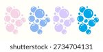 Soap Bubbles Icon Bubble Foam Flat Symbol Vector Illustration.