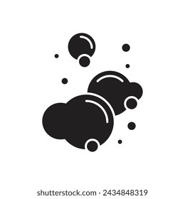 Diseño de icono de burbujas de jabón, aislado sobre fondo blanco, ilustración vectorial