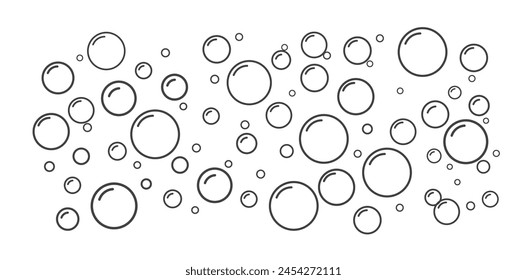 Soap bubbles icon. Foam shampoo isolated on white background. Vector illustration