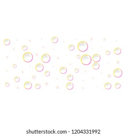 Soap bubbles icon. Realistic illustration of soap bubbles vector icon for web design isolated on white background