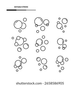 Soap Bubbles Icon Vector Design.