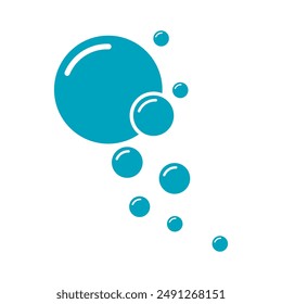 Soap bubbles icon Vector. oxygen bubbles in water. Foam shampoo icon.