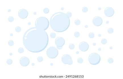 Soap bubbles icon Vector. oxygen bubbles in water. Foam shampoo icon.