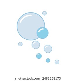 Soap bubbles icon Vector. oxygen bubbles in water. Foam shampoo icon.