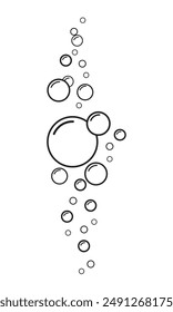 Soap bubbles icon Vector. oxygen bubbles in water. Foam shampoo icon.