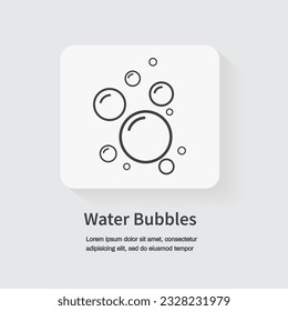 Soap bubbles icon. Water Bubbles. Foam shampoo isolated on white background. Vector illustration