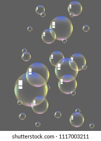 Soap bubbles isolated